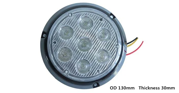 

High intensity 21W 5inch circle Car strobe warning light,7 Leds*3W flashing light,Truck emergency lamp,16 flash,waterproof