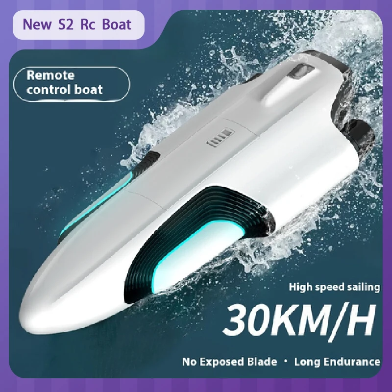 Nieuwe S2 Rc Boot Dubbele Turbojet Hoge Snelheid Speedboot Capsized En Reset Het Watersport Boot Model Kinderspeelgoed vakantie Cadeau