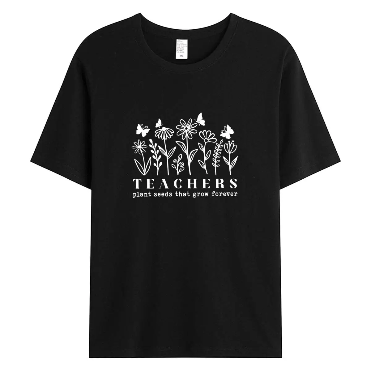 Women's Short Sleeve Cotton T-shirt Fasfon Graphic T Shirts Oversized Teacher Tee Tops Summer Female Tshirt Clothes