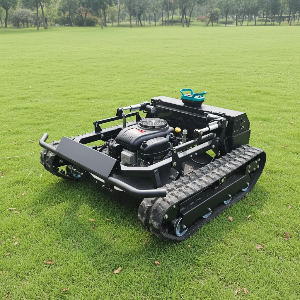 

Customize RC Track Mower 110cm Multi Functional Self Propelled Crawler Mower