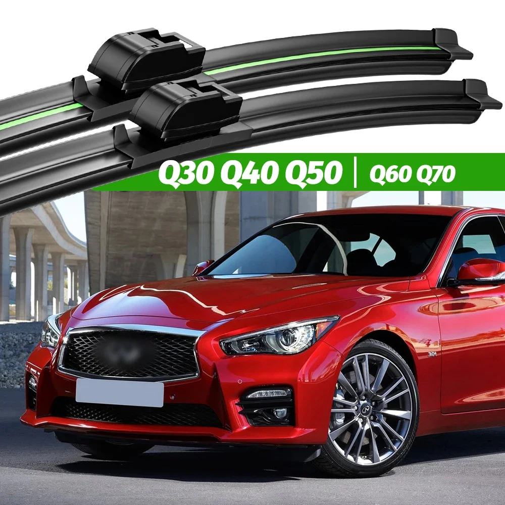 For Infiniti Q30 Q40 Q50 Q60 Q70 2013-2019 2pcs Front Windshield Wiper Blades Windscreen Window Accessories