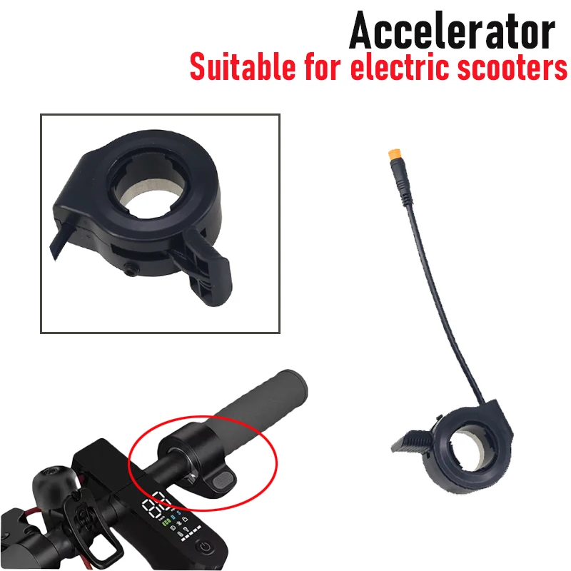 Neues Daumengashebel-Geschwindigkeitsregler-Zubehör, wasserdichter Anschluss für Elektroroller, E-Bike, rechter/linker Daumengashebel – Detail 4