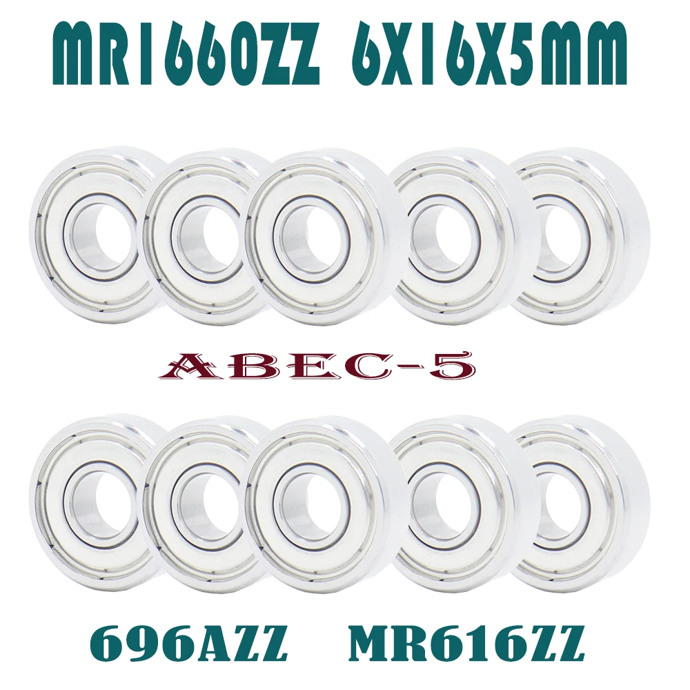 MR616ZZ الكرة تحمل 6*16*5mm 10 قطعة ABEC-5 B6-63Z R-1660HH أخدود عميق محامل MR616 Z B6-63 MR1660ZZ R-1660ZZ 696AZZ 625/6Z