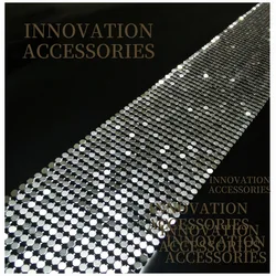 10 /20 Rows Metal Sequin Mesh Fabric 3mm DIY Cloth For Chainmail Clothes Sewing Party Evening Dress Bags