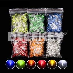 3mm 100pcs LED Diode F3 Assorted Kit White Green Red Blue Yellow Orange Pink Purple Warm White DIY Light Emitting Diode