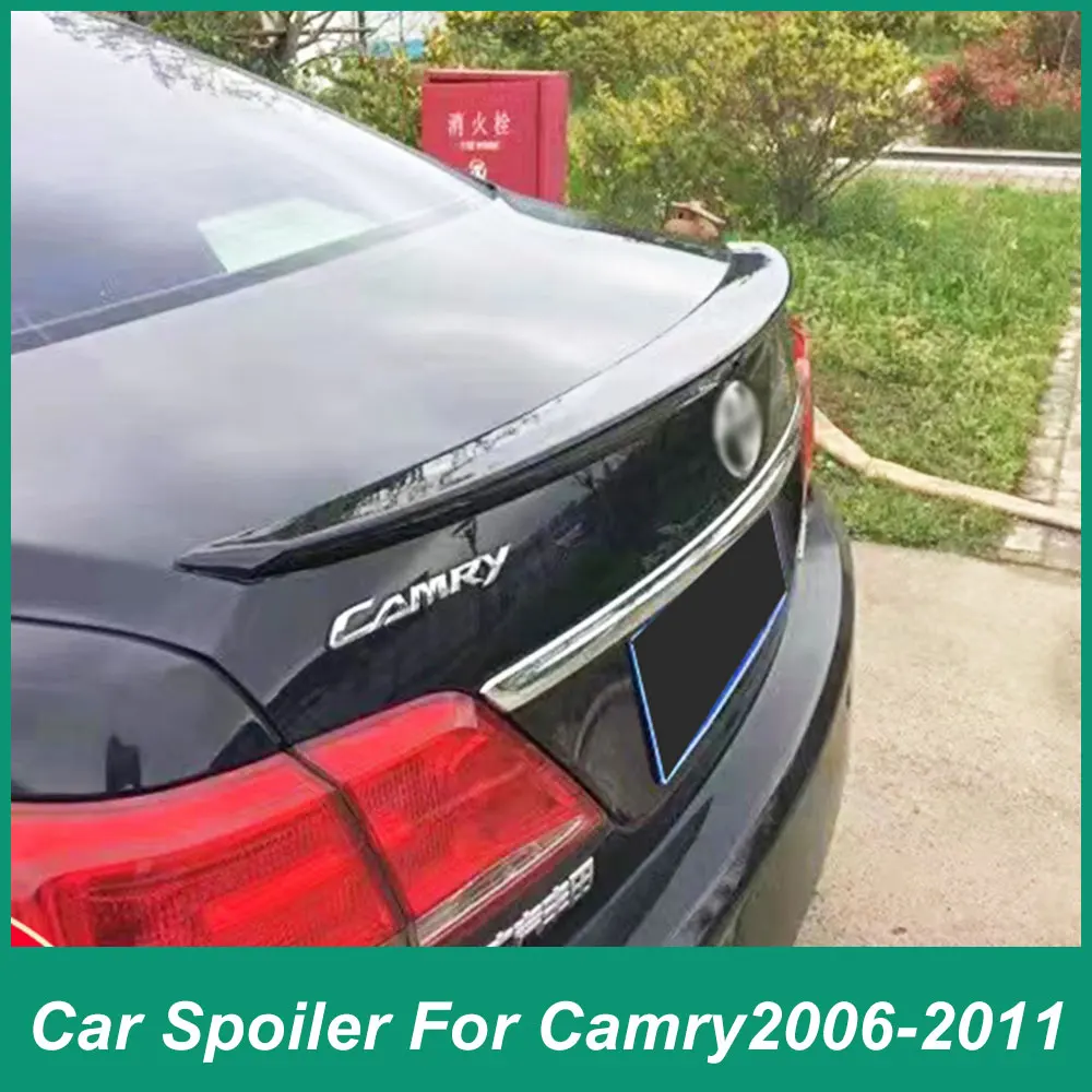 Suitable for Toyota Camry 2006 07 08 09 10 11 Rear Trunk Iid Spoiler Tail Pressing Upgrade ABS Plastic Car Parts Black Carbon