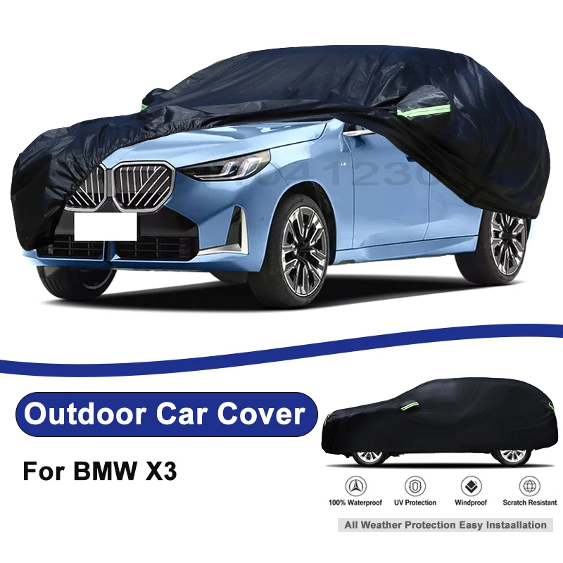 

Outdoor Full Car Cover For BMW X3 with Reflective Strips Waterproof Snowproof Dustproof UV Protection Auto Accessories