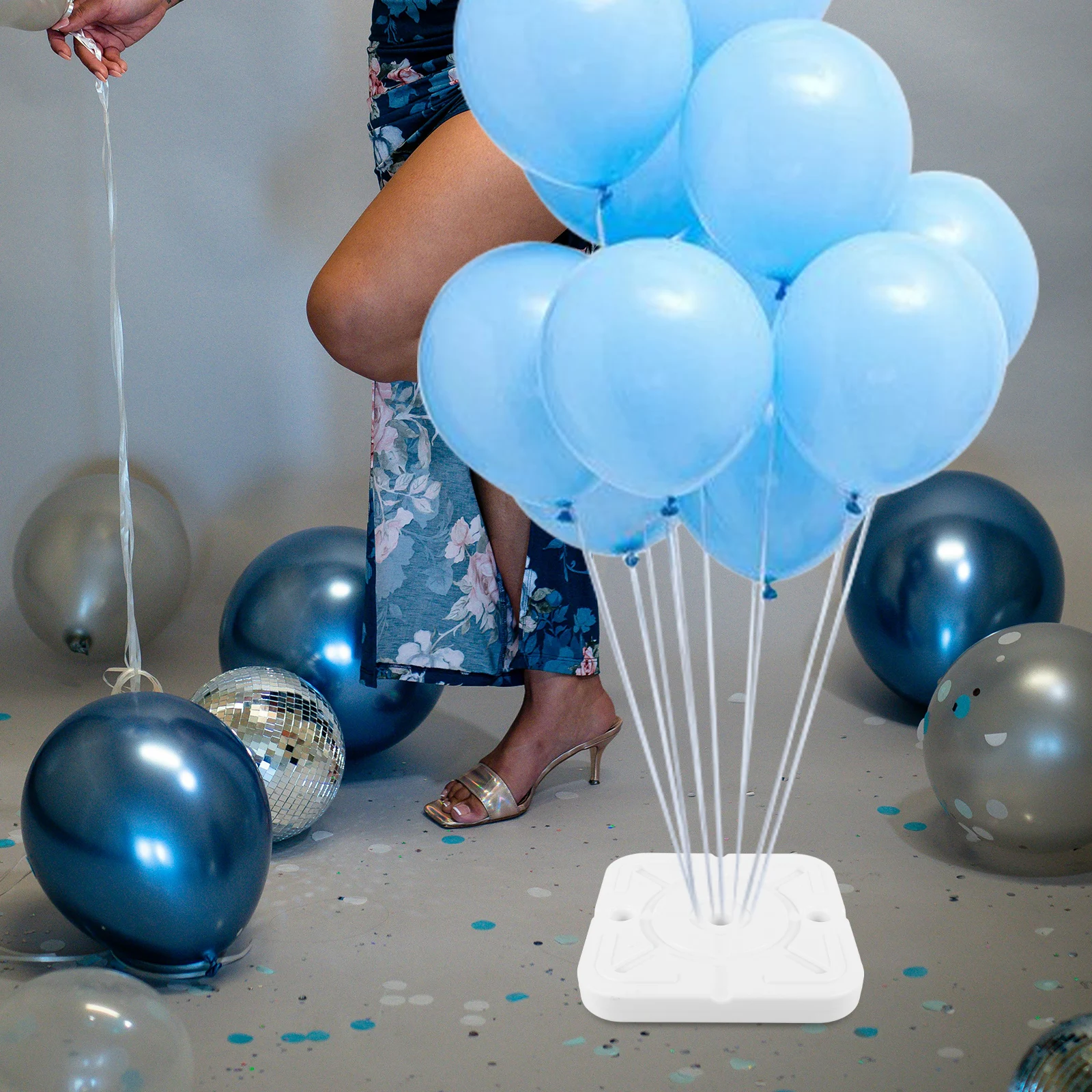 

4Pcs Balloon Base Stand Plastic Water Filling Weight Canopy Weights Heavy Duty Tent Legs Stable Balloon Arch Holder Party