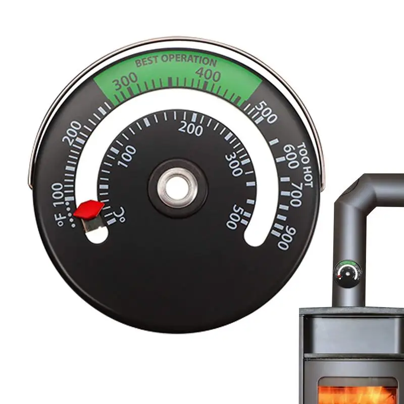 Fireplace Thermomete Magnetic Stove Thermometer Fire Stove Pipe Thermometer Gauge For Wood Burning Stoves And Pellet Stove