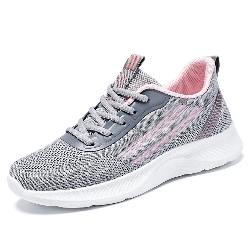 Zapatos Deportivos informales transpirables para mujer, zapatillas de tenis para correr, zapatos de plataforma de malla para estudiantes, novedad de primavera 2024