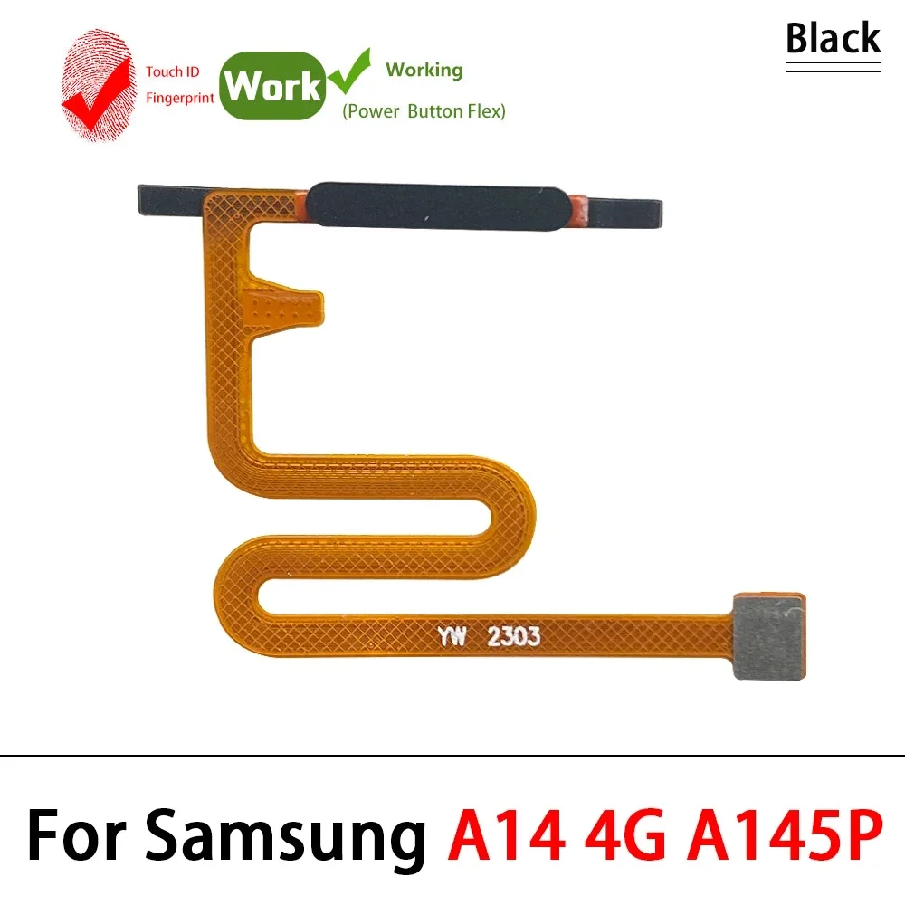 Fingerprint Scanner Flex For Samsung A14 4G A145F A145P / A14 5G A146F A146P Home Button Menu Return Key Sensor Flex Cable