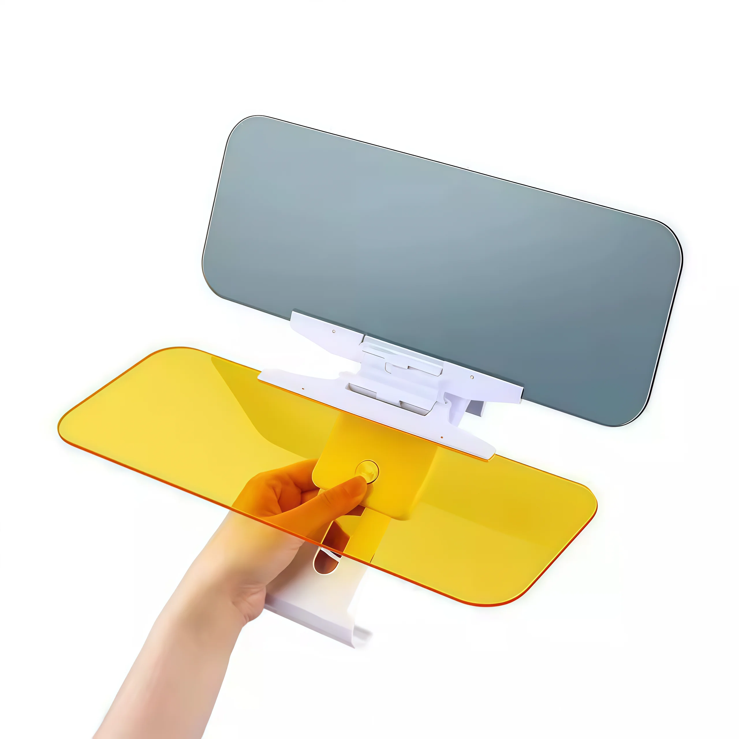 Parasol polarizado para coche, dos en uno, transparente, antideslumbrante, ajustable, adecuado tanto para el día como para la noche, ajustable