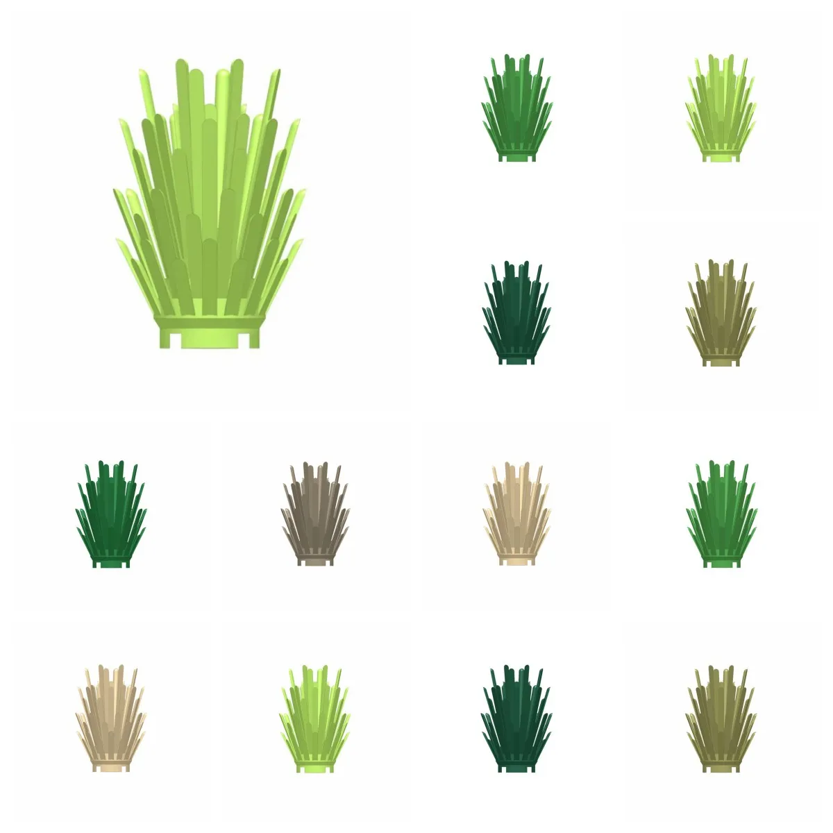 

10 шт. 6064 кирпичи, детали растений, колючая втулка, 2x2x4 MOC, строительные блоки, совместимые с 52208 моделью «сделай сам», образовательная подарочная игрушка