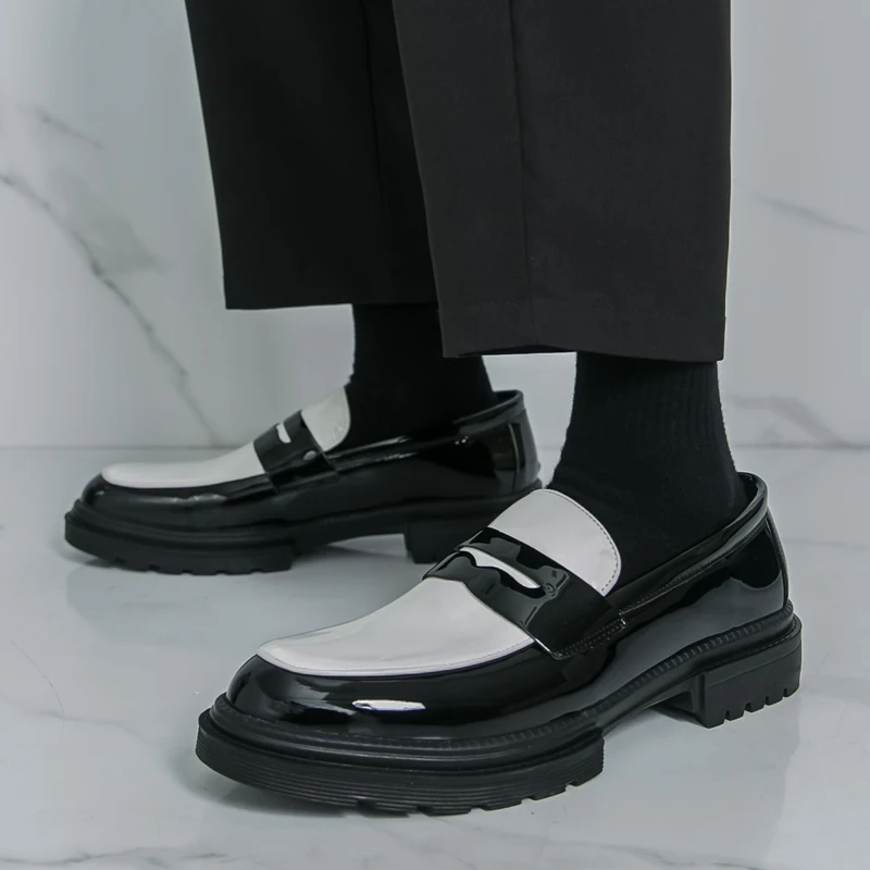 

Korean Style Fashionable Design Men Casual Loafers Brand Business Formal Wedding Leather Shoes Quality Comfortable Driving Shoes