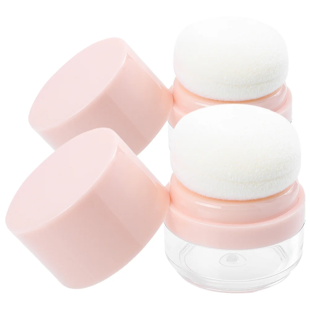 

2 Pcs Empty Powder Box Travel Container Cushion Compact Case Bulk Cosmetics Loose Mini Cases