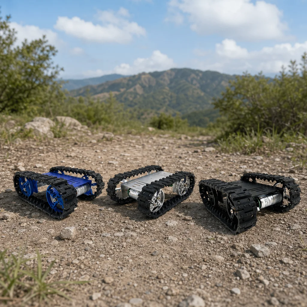 tracked-intelligent-tank-car-robot-experimental-model-open-source-learning-development-rubber-track-chassis
