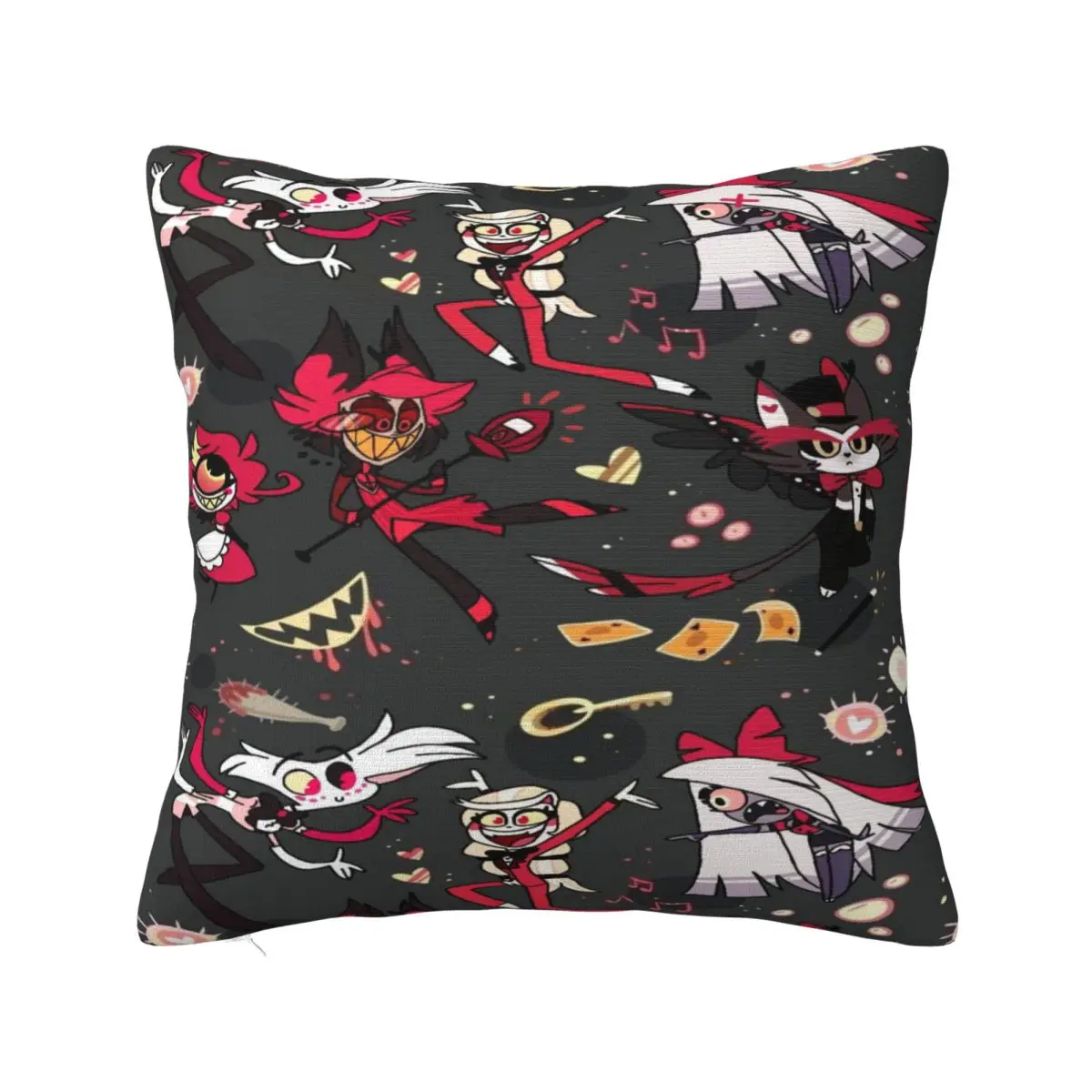 Hazbines Hoteles Alastor Vox Pillow Cover Merch Printing Polyester Cushion Cover Gift Throw Pillow Case Cover Home Drop Shipping