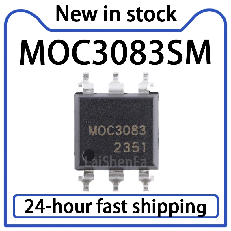 10PCS MOC3083 MOC3083SM SOP-6 Zero Crossing Phase Bidirectional Thyristor Driven Optocoupler in Stock