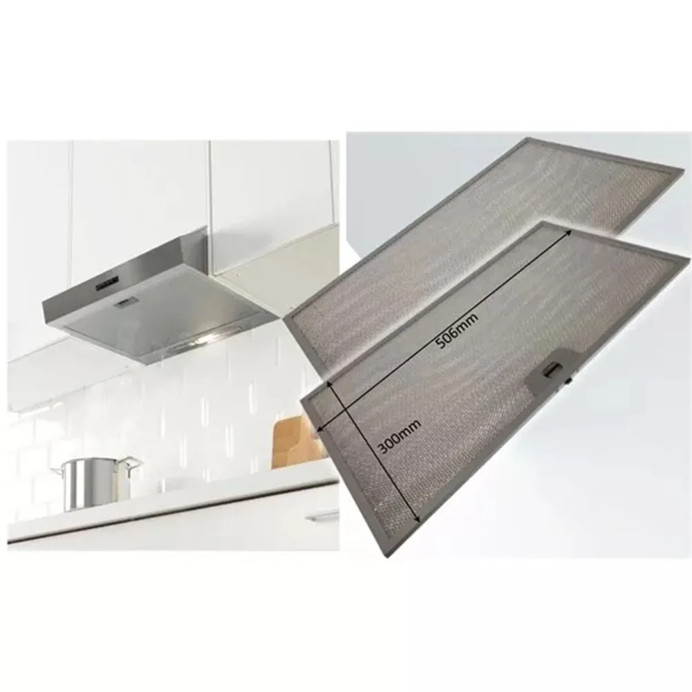 Range Hood Vent Filter Silver Cooker Hood Filter Effective Grease Trapping Hassle-free Replacement 5 Layers Of Filtration