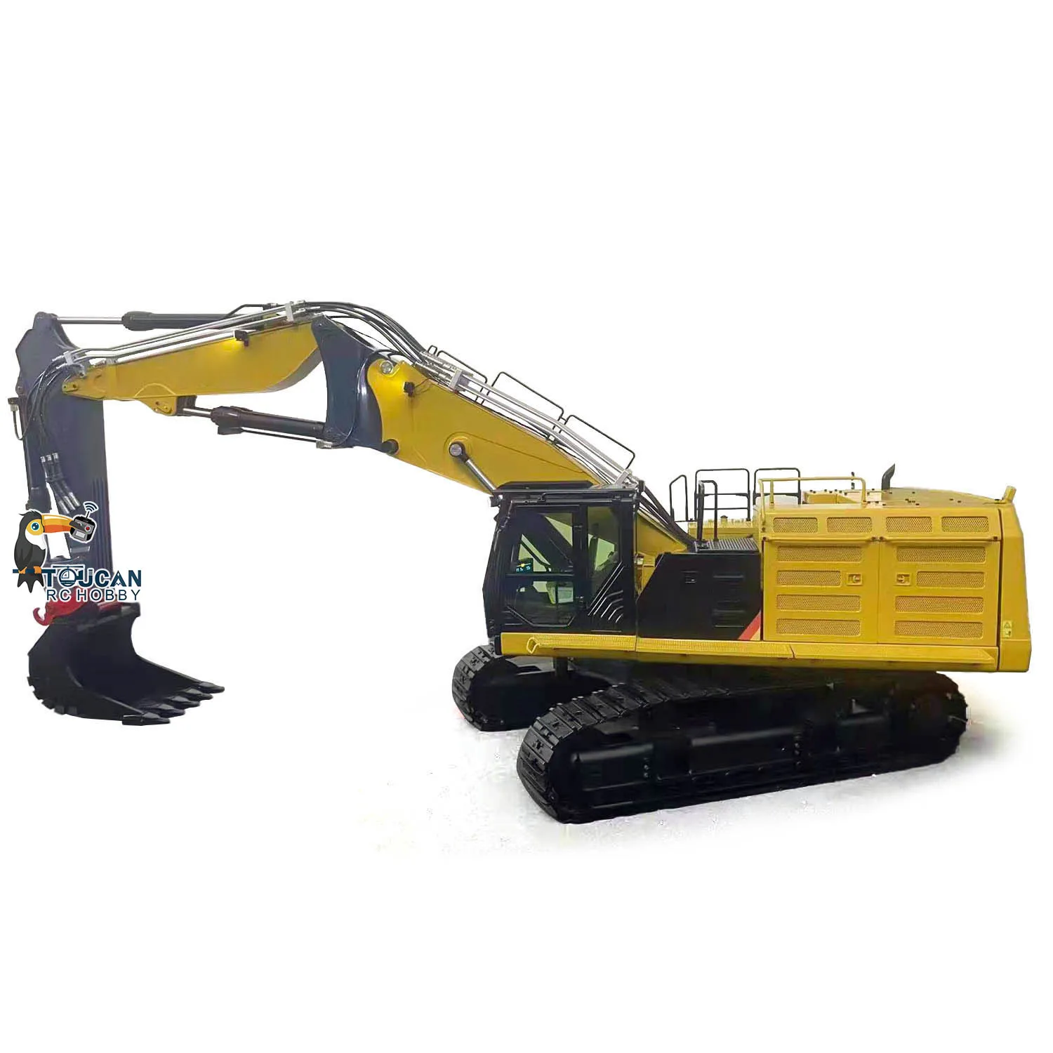 In Stock 374 UHD 1/14 Scale RC Hydraulic Demolition Excavator 3-section Boom with Bucket Assembled Painted RTR Digger Toy Model