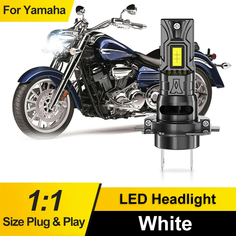 1/2PCS High Low Beam 12V For Yamaha XV1900 Roadliner 2006-2007 For Ducati Multistrada 1200 2010-2015 LED Motorcycle Headlight H7