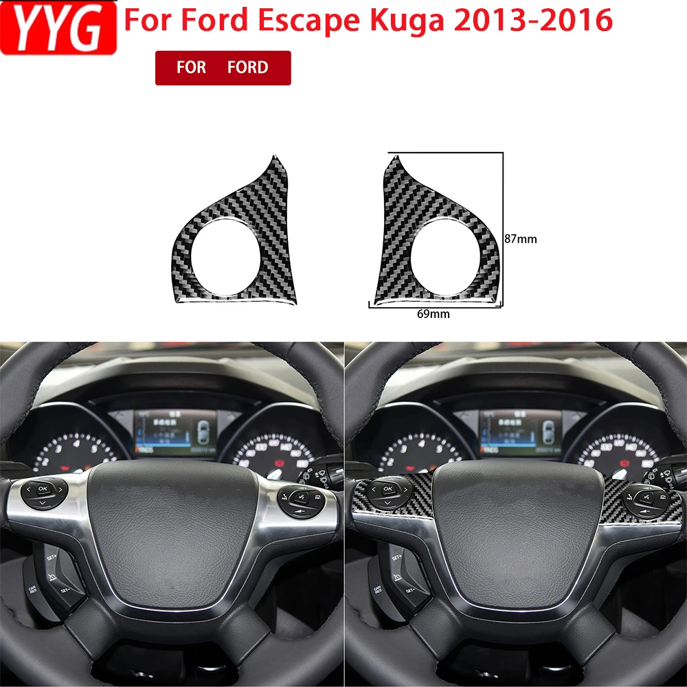 

For Ford Escape Kuga 2013 2014 2015 2016 Carbon Fiber Accessories Car Interior Steering Wheel Speedometer Trim Sticker