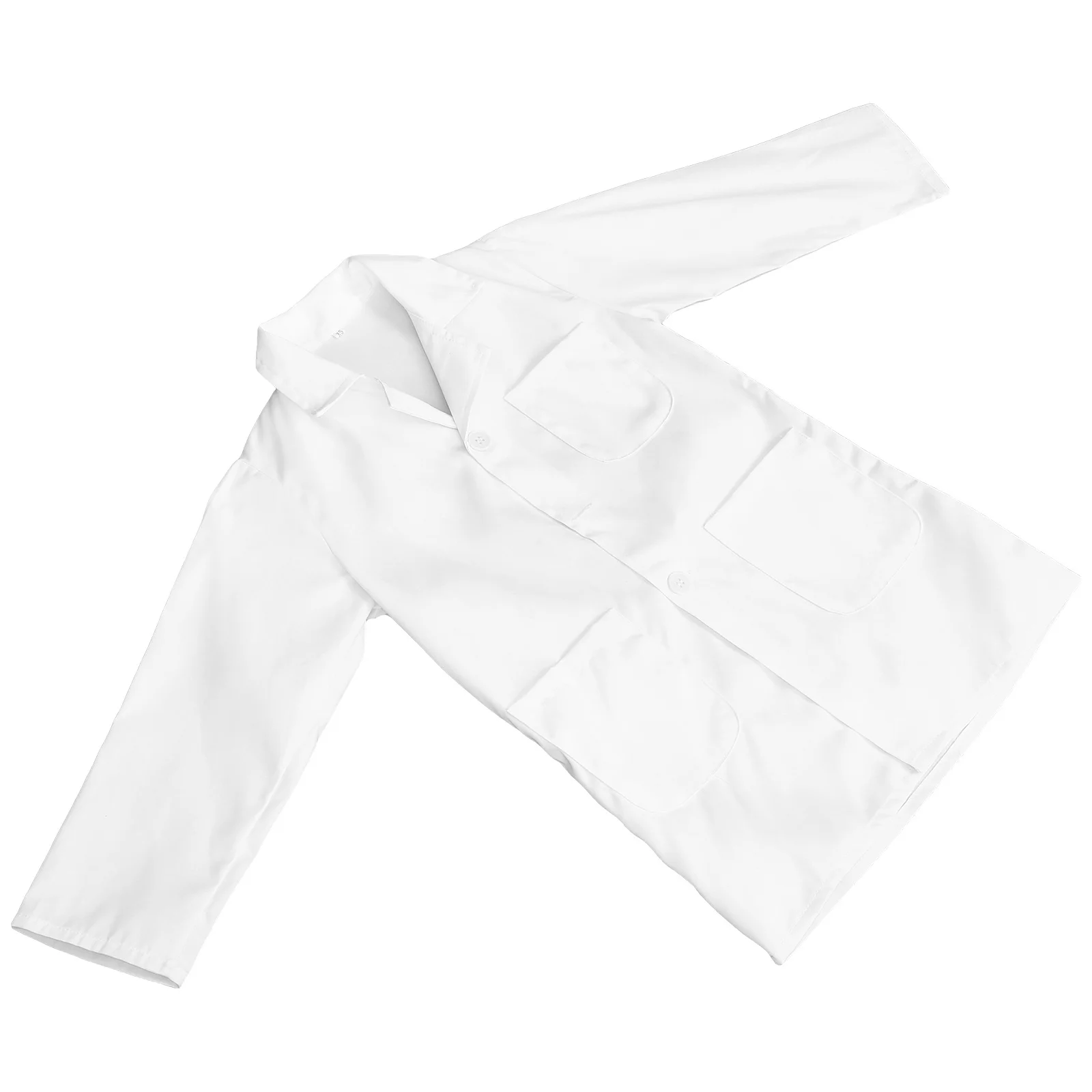 Laboratoriumjas Lange mouw Wit Unisex Arts Wetenschapper Kostuum voor Fantasiespel Rol Aankleden School Halloween Party Rol