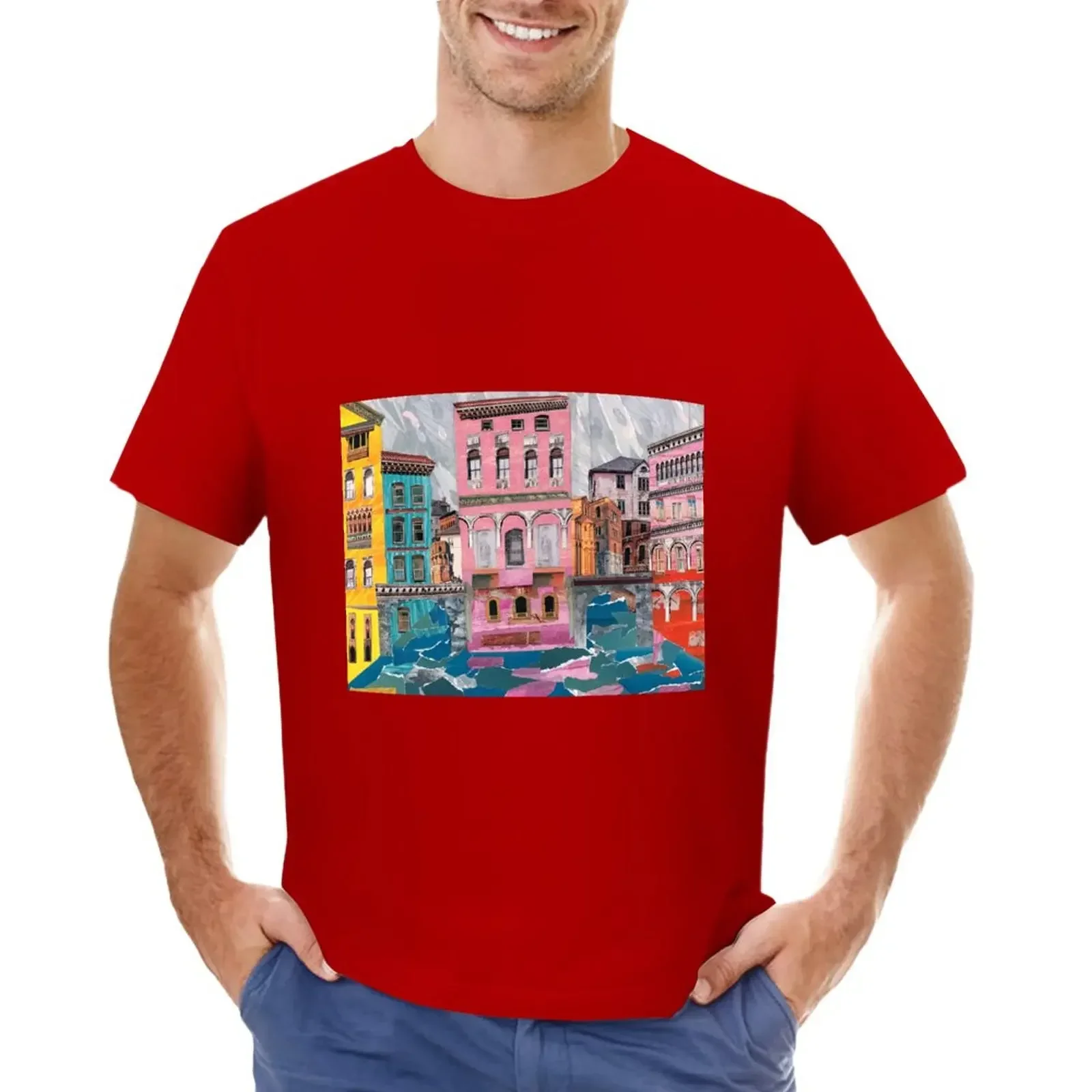 The Canals of Venice T-Shirt vintage clothes Short sleeve tee plus sizes plain white t shirts men Short Sleeve printing Cartoon