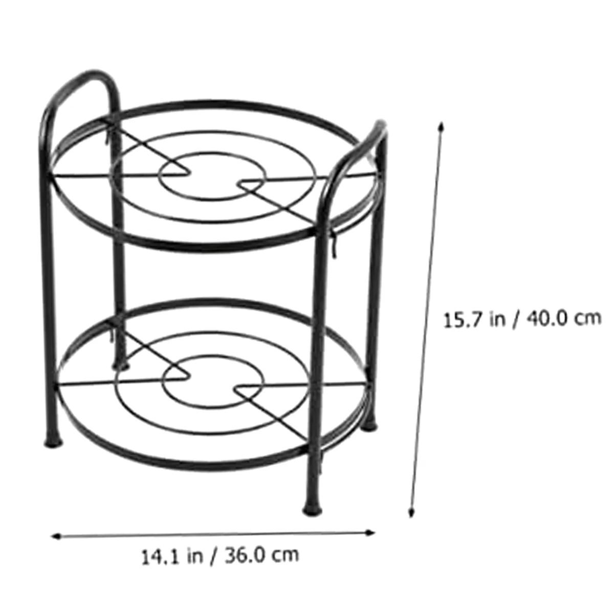 1 PCS Pot Rack Cookware Holder Stand Home Storage Rack Cookware Stand Practical Storage Bracket 2-Layer Pot Shelf