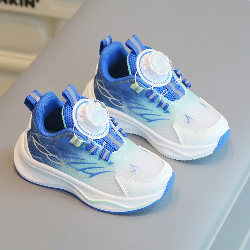 Kid Sport Shoes Autumn New Boy basketball Rotating Buckle Kid Shoe Fashion Girl Shoe Light Running Shoe Tennis Shoes Zapatillas