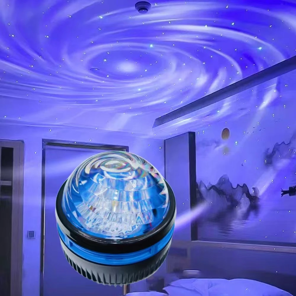 1PC LED Star Galaxy Projector Ocean Wave Nebula Night Light Indoor Rotating Star Projector Lamp Bedroom Romantic Decoration Part