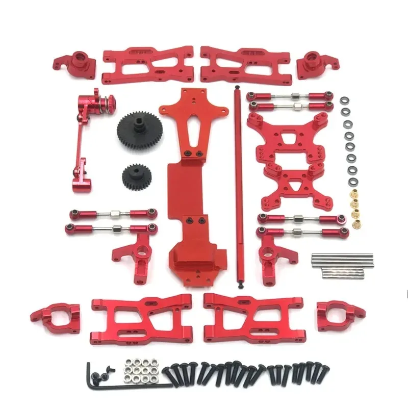 Metal Upgrade Parts Kits Swing Arm Link Rod Steering Block for Wltoys 144001 144002 144010 1/14 RC Car Accessories