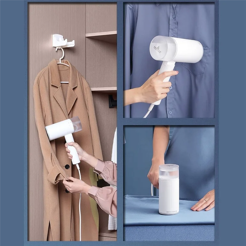 A84G-Portable Travel Iron Folding Wall-Mounted Iron Handheld Clothing Iron Foldable Handheld Clothing Wrinkle Remover