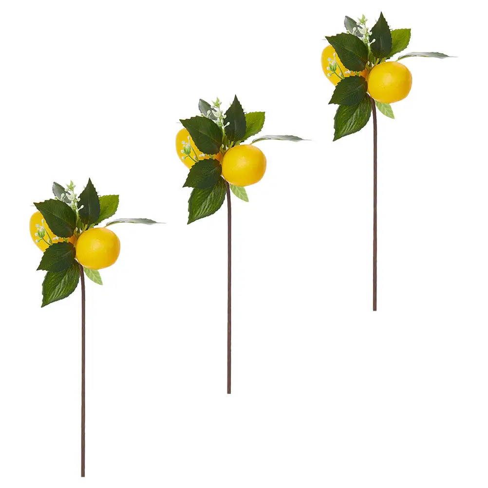 3Pcs Faux Lemon Napkin Rings Multifunctional Decorative Napkin Holder for Casual Formal Dining Holiday Party Artificial Fruit