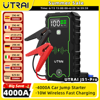 UTRAI Car Jump Starter 4000A Car Battery Starters 16000mAh Portable Power Bank 10W Wireless Charging Propulsion Booster For Car