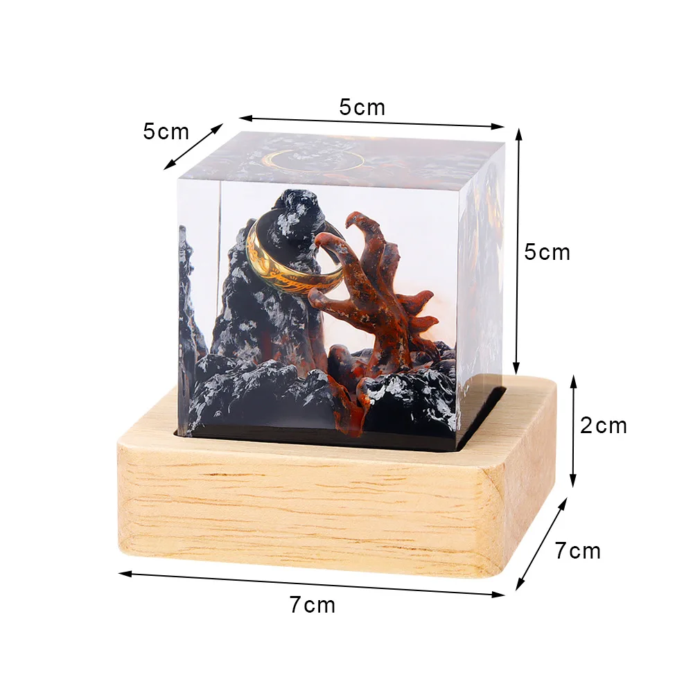 Demon Realm Organism Resin Table Light Creactive Art Shocked Decoration Lamp Magic Ring Figure Theme Night Light USB Charge
