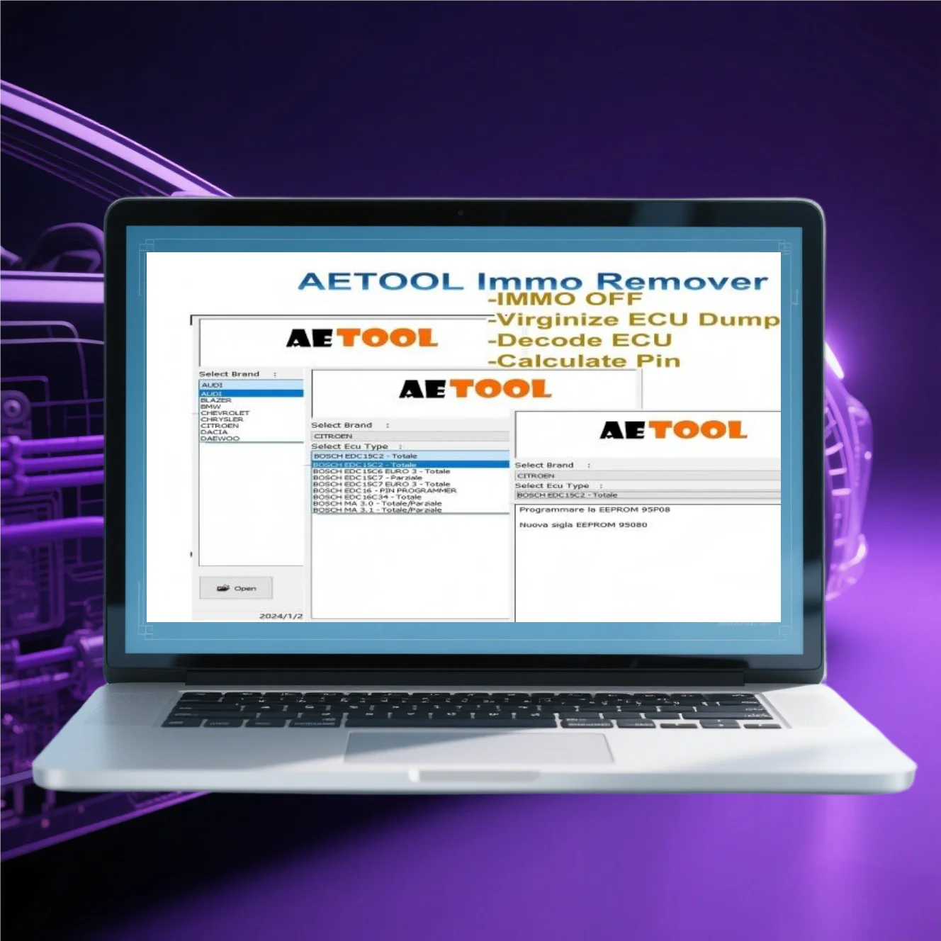 

Горячее предложение! Программное обеспечение AETOOL IMMO Remover V1.3 для автомобильной безопасности Eeprom от Immo Removal Virginize ECU Dump Decode Calculate PIN