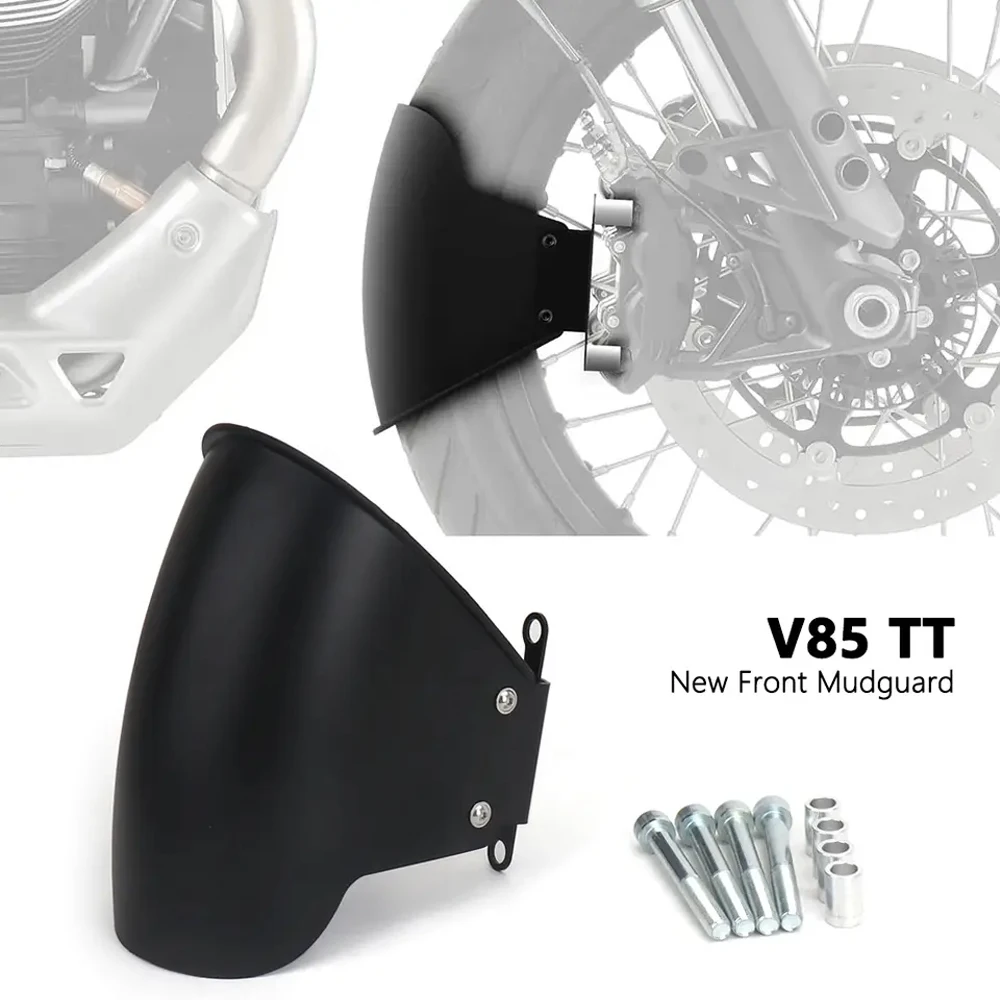 

Motorcycle Accessories Front Fender Wheel Extension Fender Mudguard Splash Guard For Moto Guzzi V85TT V85 TT 2019-2024