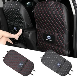 Car Goods Seat Back Anti Kick Pad Auto Leather Interior Accessories For VW GTI Atlas Jetta Touareg Variant Golf Polo Taos Passat