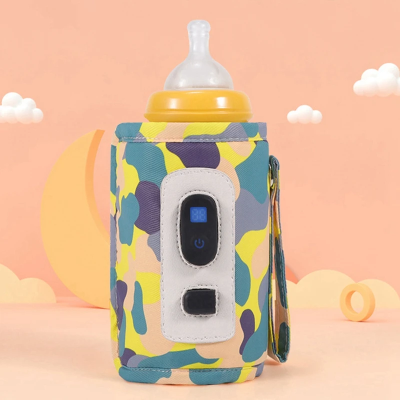 Universal USB Milk Warmer Travel Stroller Insulated Bag Digital Display Baby Nursing Bottle Heater