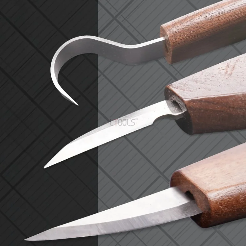 Chisel Carving Knife Woodcut DIY Hand Wood Carving Tools Woodcarving Cutter Knives Peeling Woodworking Spoon Hand Tools Worker