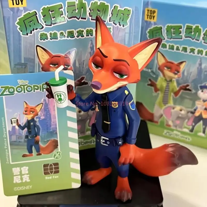 Disney Zootopia Judy และ Nick'S Story Series กล่องตาบอดอะนิเมะ Figurines ตุ๊กตาตุ๊กตาของขวัญเด็กเดสก์ท็อปคอลเลกชันของขวัญ