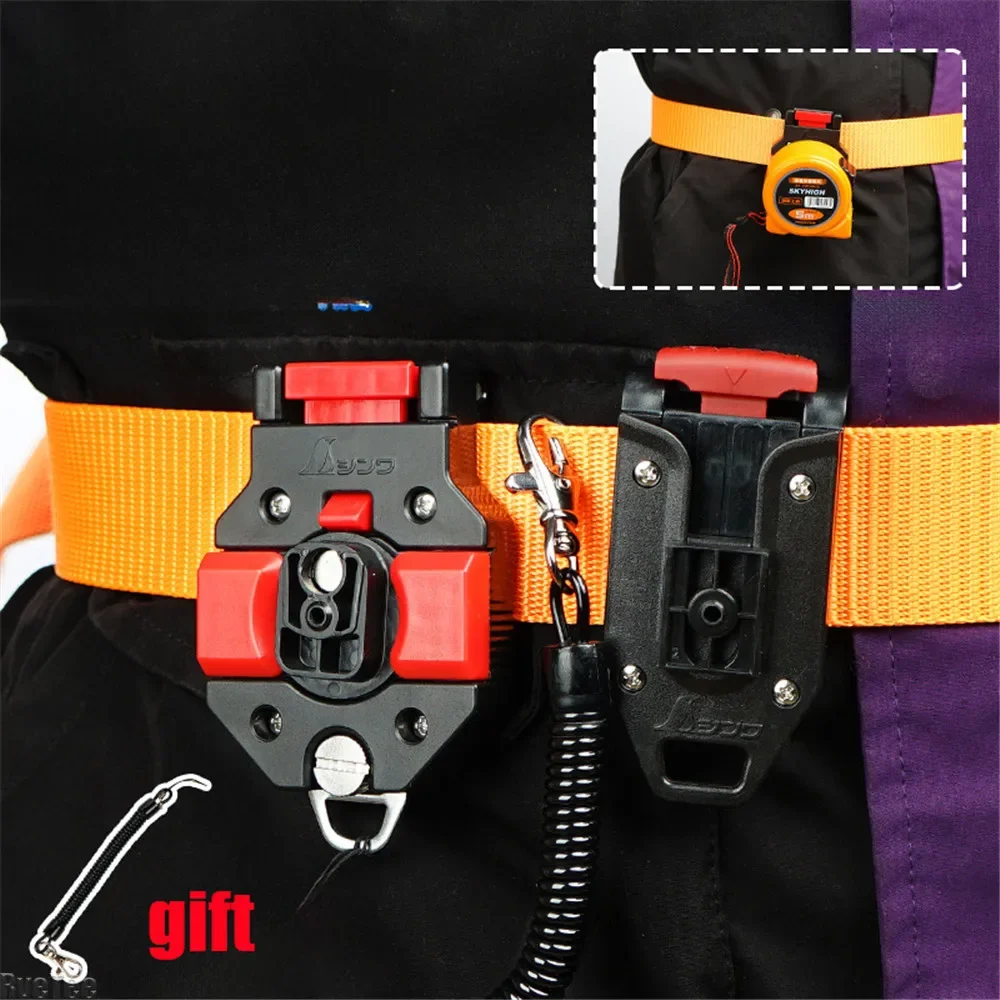 Tape Measure Rack Tape Buckle Automatic Measure Belt Clip Thickened Fixed Portable Plastic Tool Holder Clip Durable Easy Install