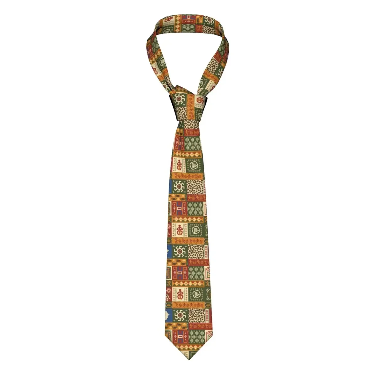 Mens Tie Slim Skinny African Elements Necktie Fashion Necktie Free Style Men Tie Party Wedding