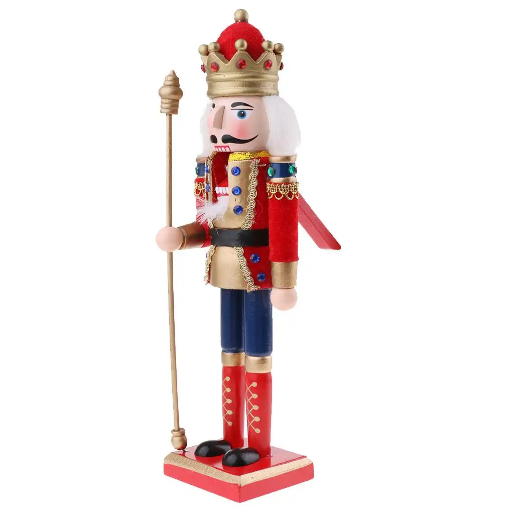 Handpainted Nutcracker Puppet Doll Fairy Garden Miniatures Item Decor for Holiday Home Display
