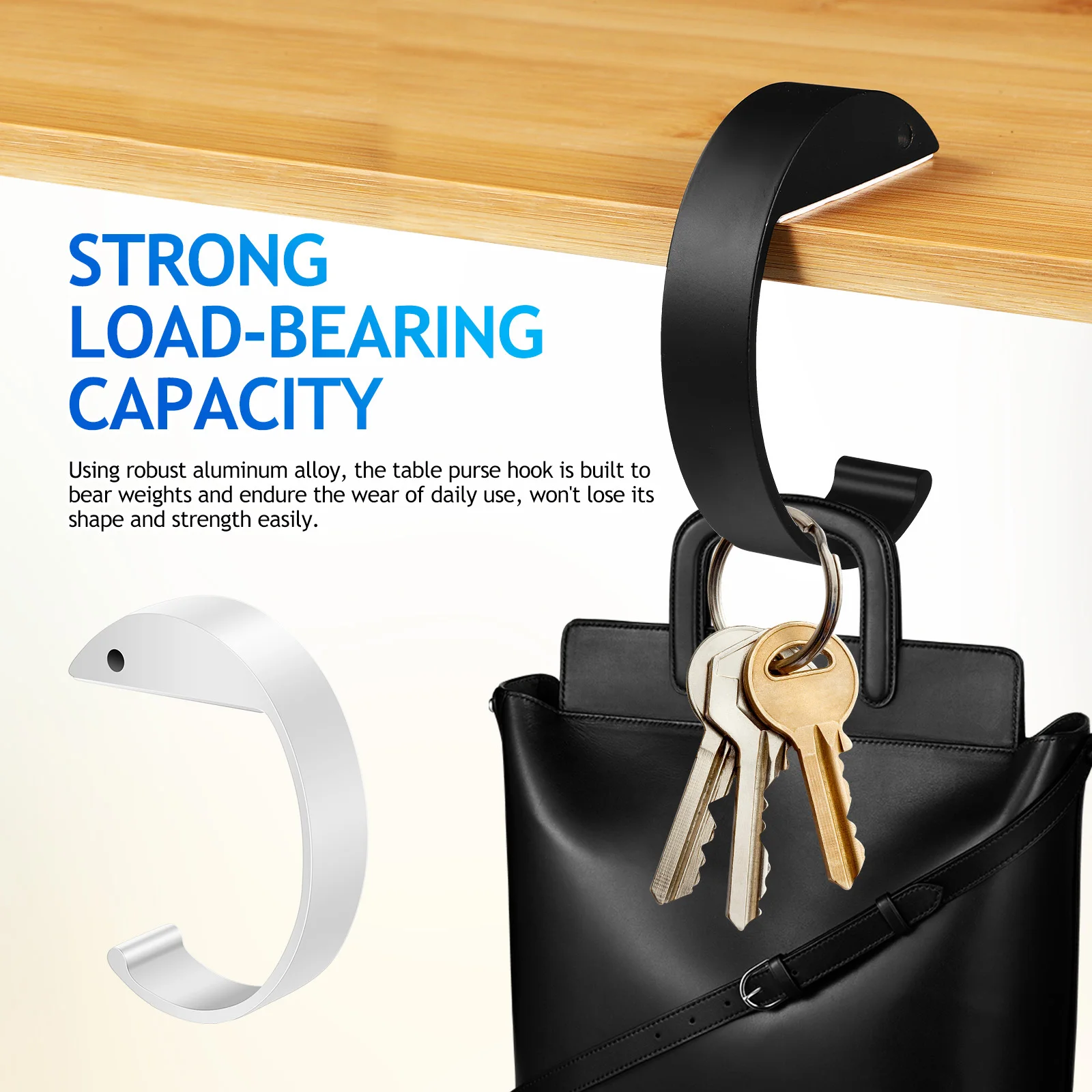 2 stuks portemonnee haak voor tafel handtas hanger bureau rugzak houder lichtgewicht aluminium veiligheidsaccessoire handtas haak