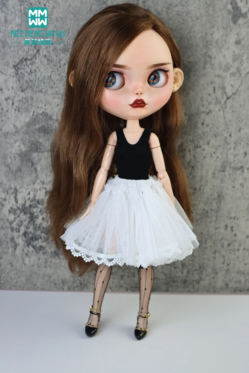 Blyth Doll Clothes Azone OB23 OB24 Doll Accessories Fashion Gauze Skirt T-Shirt Coat