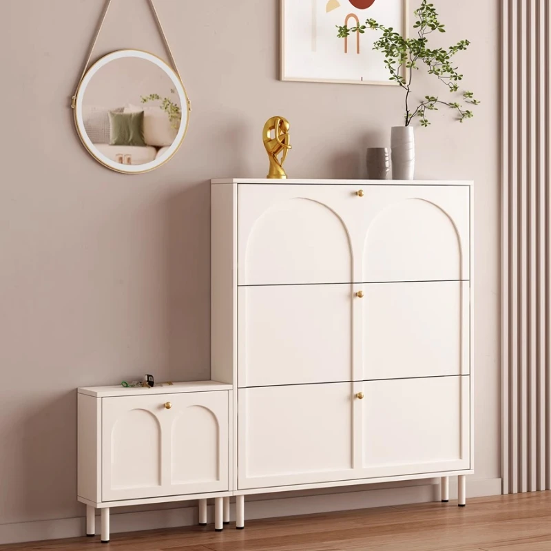 

White Modern Simplicity Shoe Cabinet Tipping Bucket Nordic Ultra Thin Shoe Cabinet Space Saving Armario Zapatero Furniture Home