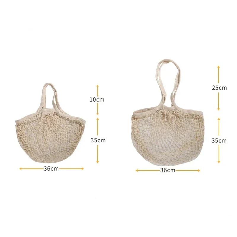 20 Colors Shopping Bags Canvas Portable Mesh Net Bag Reusable Foldable Fruit Vegetable Storage Bag Handbag Long Bolsas De Compra