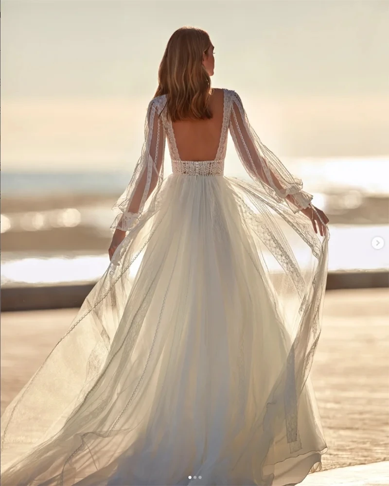 Wedding Dresses Customised Bohemian Floor-Length Wedding Dresses for Wedding Bridesmaid Holiday Party Birthday Banquet Prom